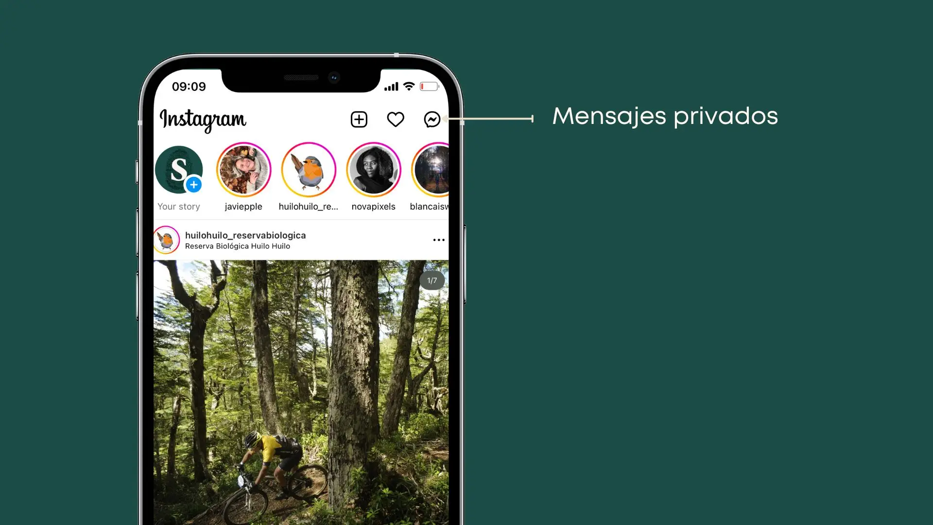 Las Notas de Instagram se encuentran en los mensajes privados